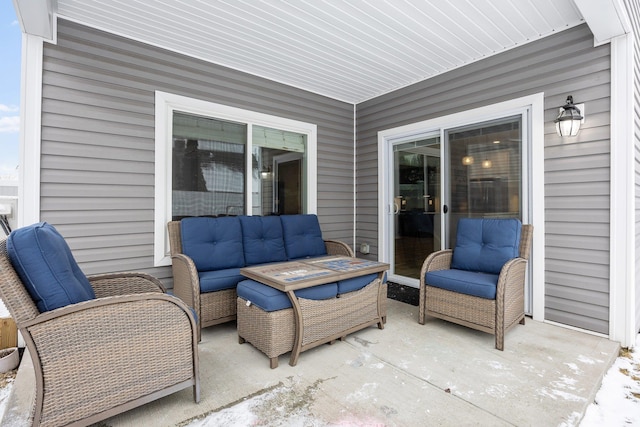 view of patio / terrace with an outdoor living space