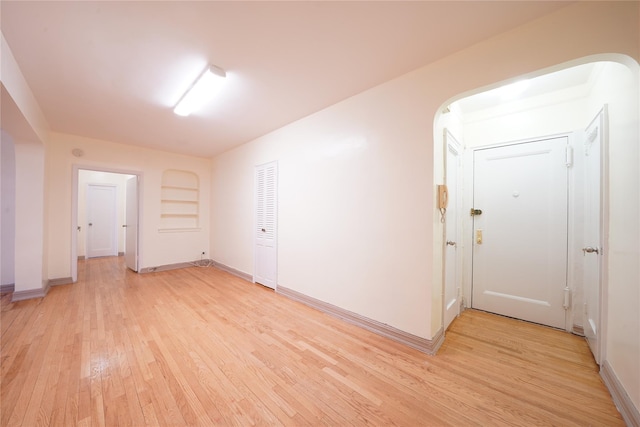 empty room featuring light hardwood / wood-style flooring