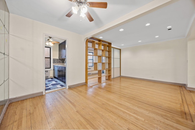 empty room featuring light hardwood / wood-style flooring