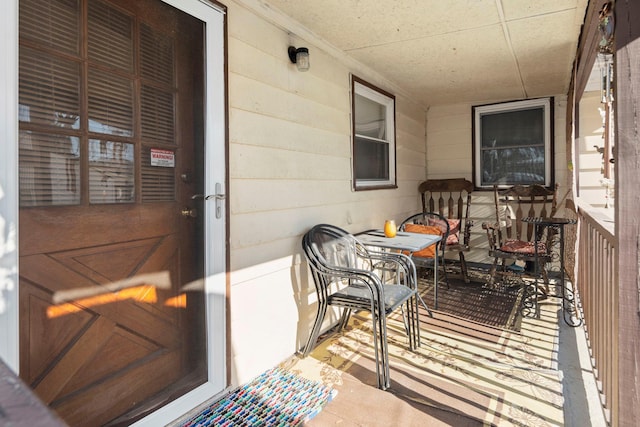 balcony with covered porch