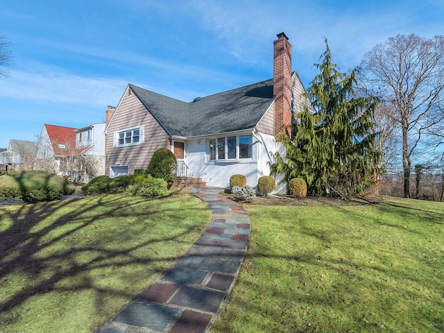 view of front of house featuring a front yard