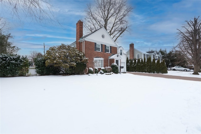 view of snowy exterior