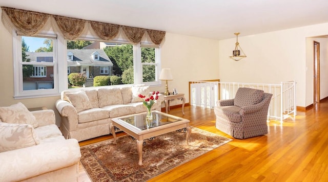 living room featuring hardwood / wood-style floors