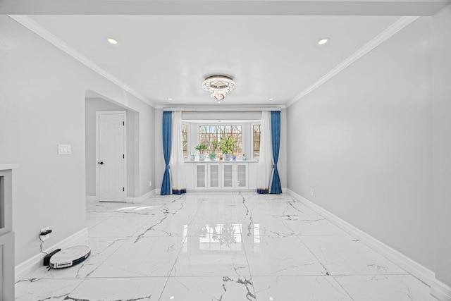 foyer entrance with ornamental molding