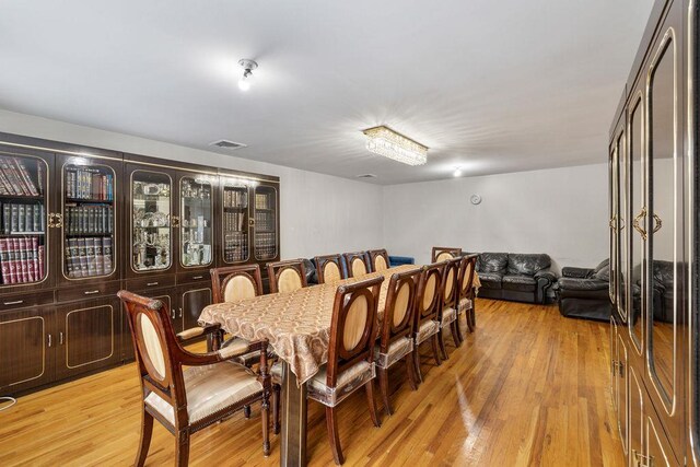 dining room featuring light wood-type flooring