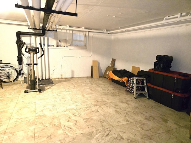 view of basement