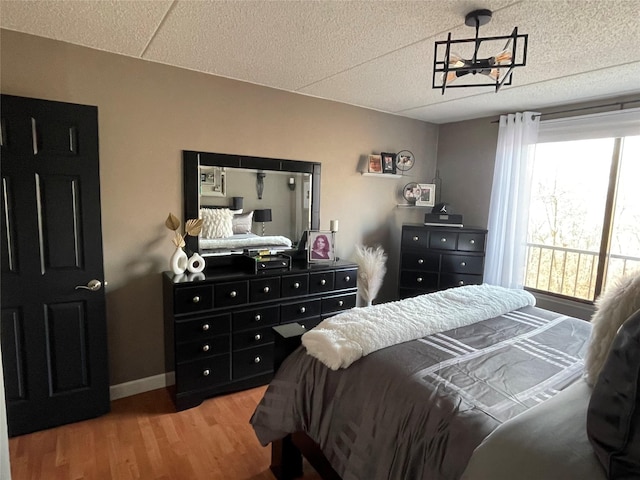 bedroom featuring light wood-type flooring