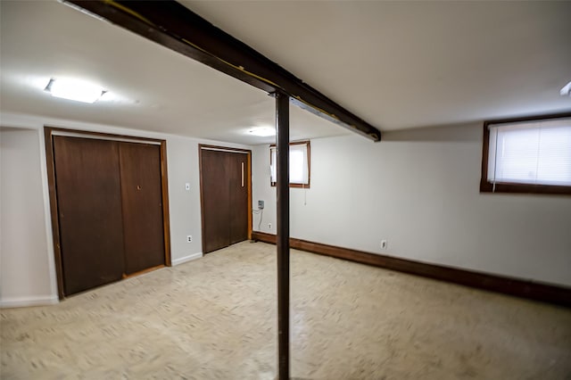 view of basement