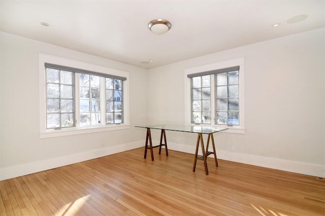 dining room with light hardwood / wood-style flooring