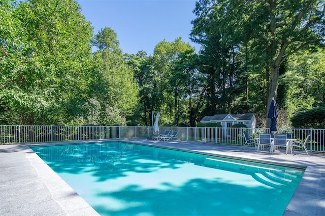 view of pool featuring a patio area