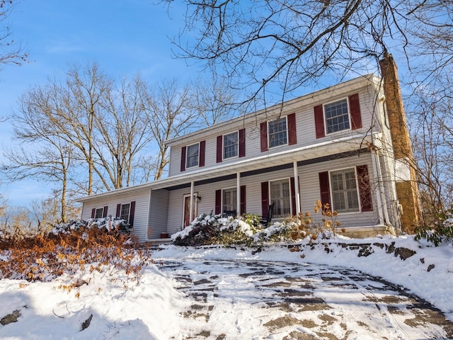 view of front of home featuring covered porch