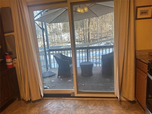 view of doorway to outside