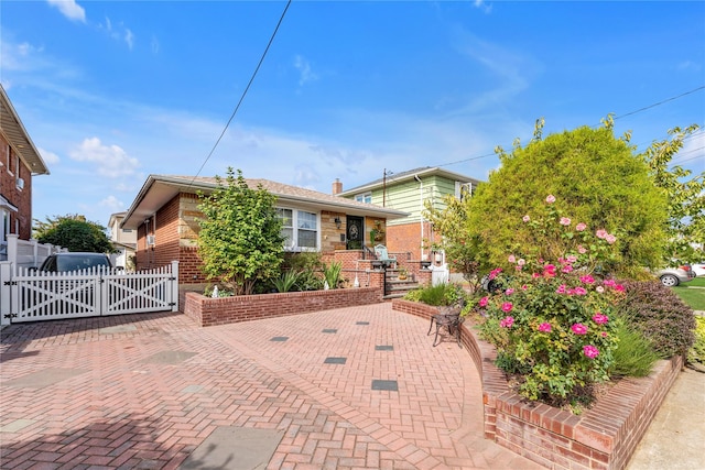 view of front of home with a patio area