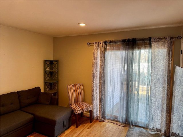 living room with light wood-style floors