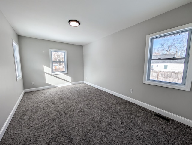 carpeted spare room with plenty of natural light