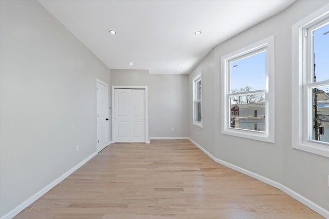 interior space featuring light hardwood / wood-style floors