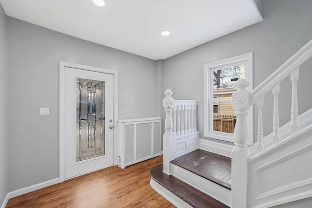 bedroom with hardwood / wood-style flooring