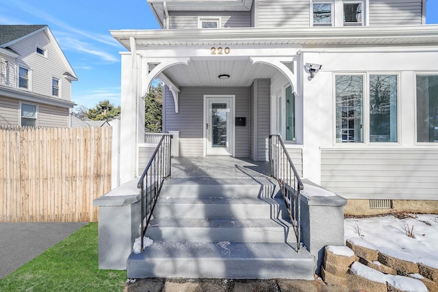 view of doorway to property