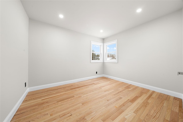 empty room featuring light hardwood / wood-style flooring