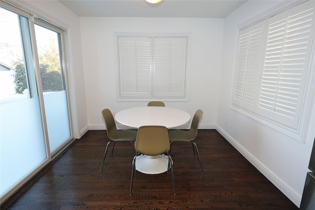 dining room featuring dark hardwood / wood-style flooring