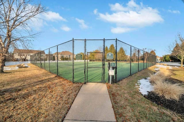 view of tennis court