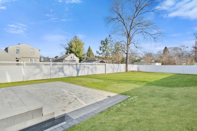 view of yard featuring a patio area