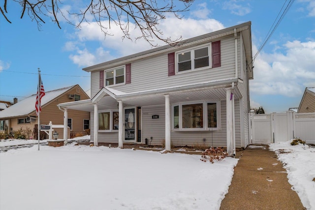 front of property featuring a porch