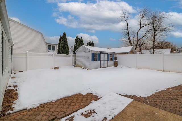 view of snowy yard