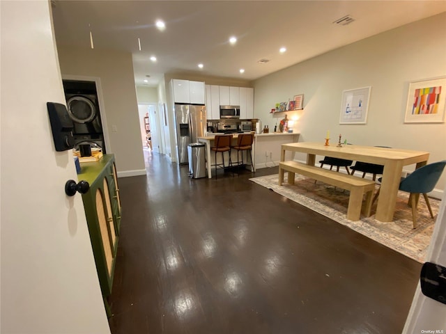 interior space featuring dark hardwood / wood-style floors