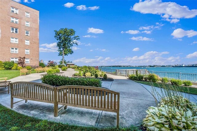 162-21 Powells Cove Blvd Unit 3D, Beechhurst, NY 11357 - view of property's community with a water view and a patio area