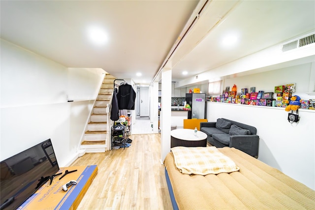 interior space featuring light hardwood / wood-style floors