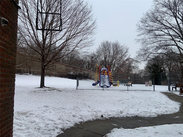 exterior space with a playground