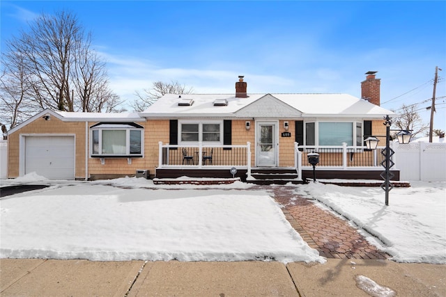 single story home featuring a garage