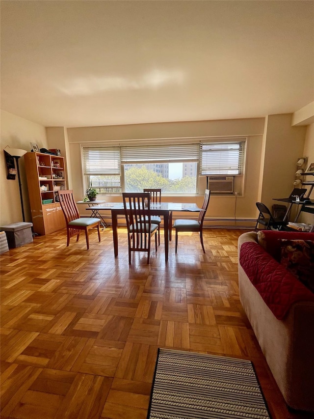 dining room featuring cooling unit