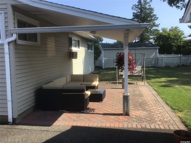 view of patio featuring an outdoor hangout area