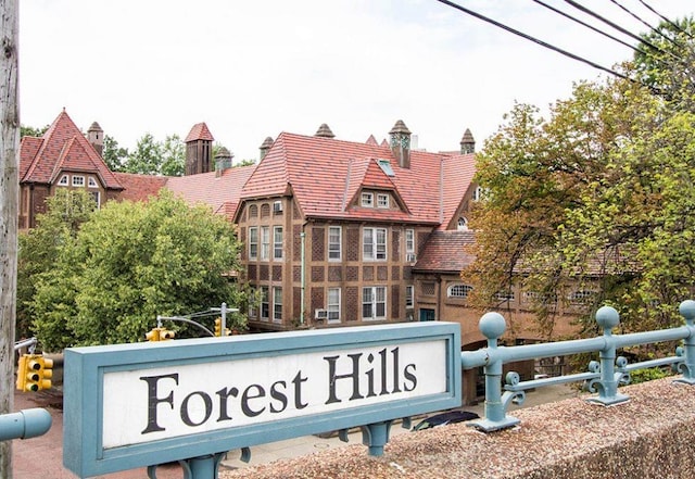 view of community sign