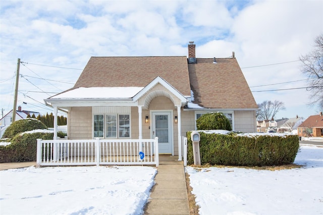 bungalow-style home with covered porch