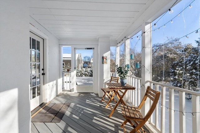 view of sunroom / solarium