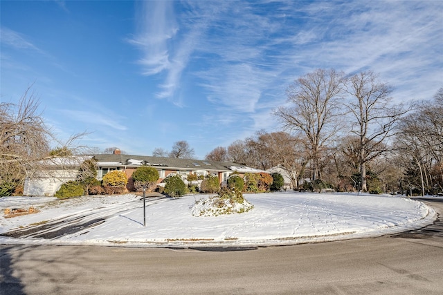 view of snowy yard