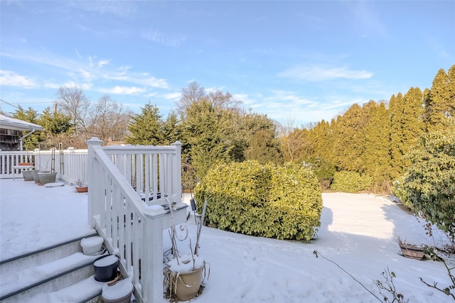 view of yard with a deck