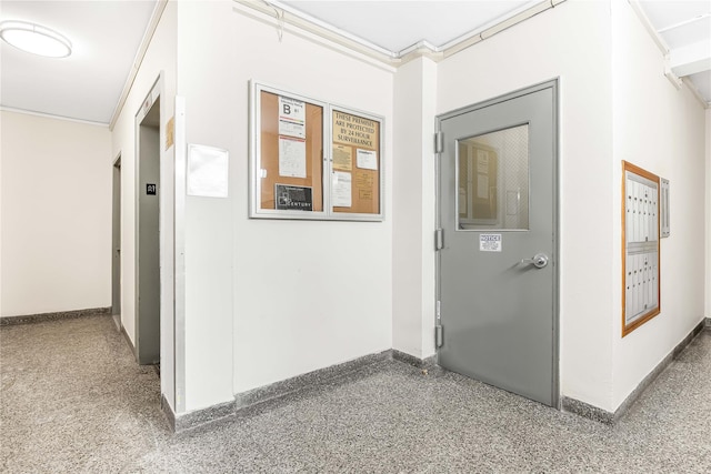 corridor with mail boxes