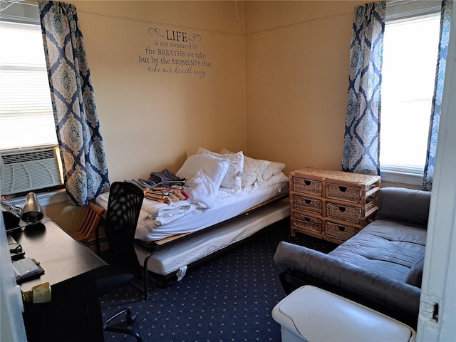 bedroom featuring cooling unit