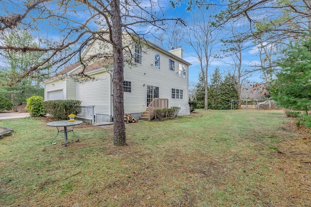 view of property exterior with a yard