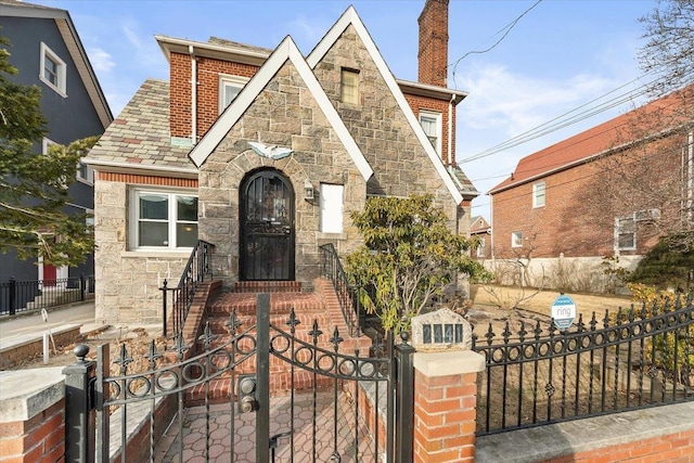 view of english style home