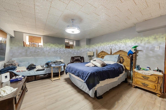 bedroom featuring light hardwood / wood-style flooring