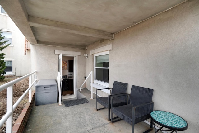 view of patio / terrace featuring a balcony