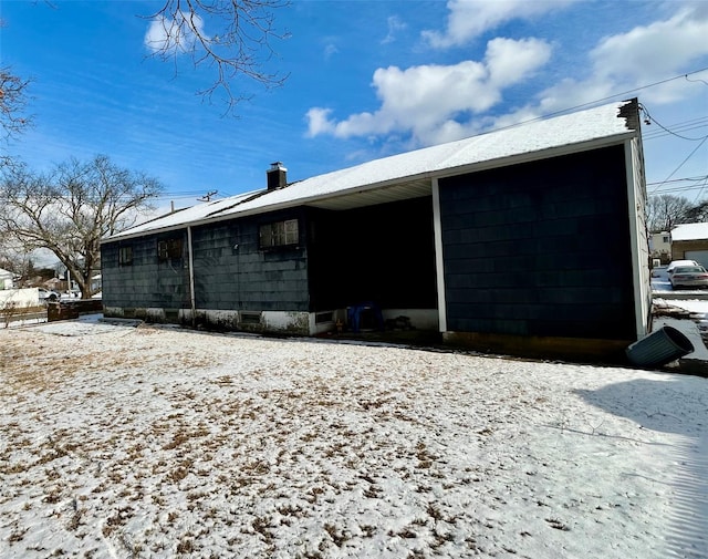 view of snowy exterior