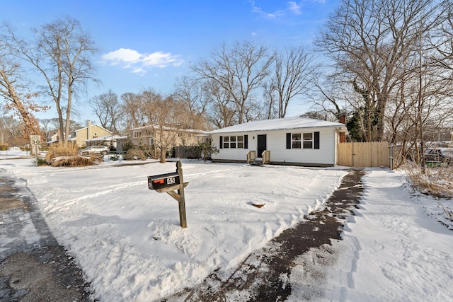 view of ranch-style home