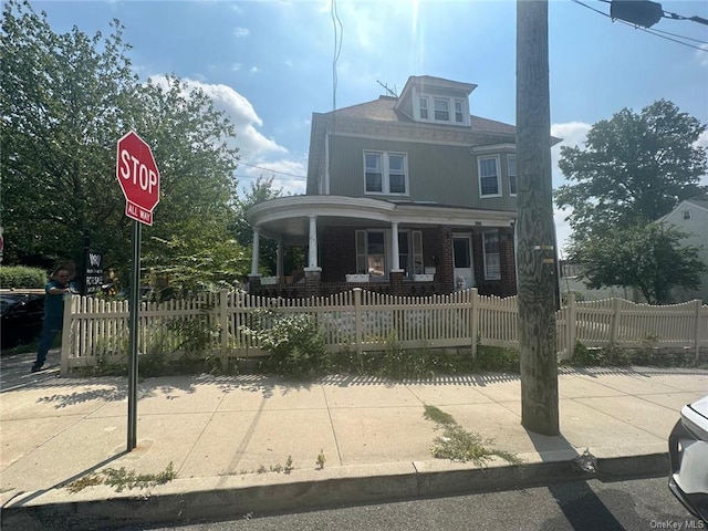 view of front of home with a porch