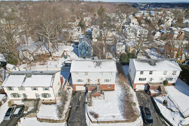 view of snowy aerial view